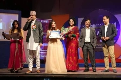 Mr. Majgainya, along with his co-host Junu Rijal, is hosting the Rapati Music Award function at Rastriya Nachghar.